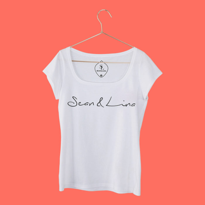 Handwritten Logo T-Shirt SEAN & LINA Front